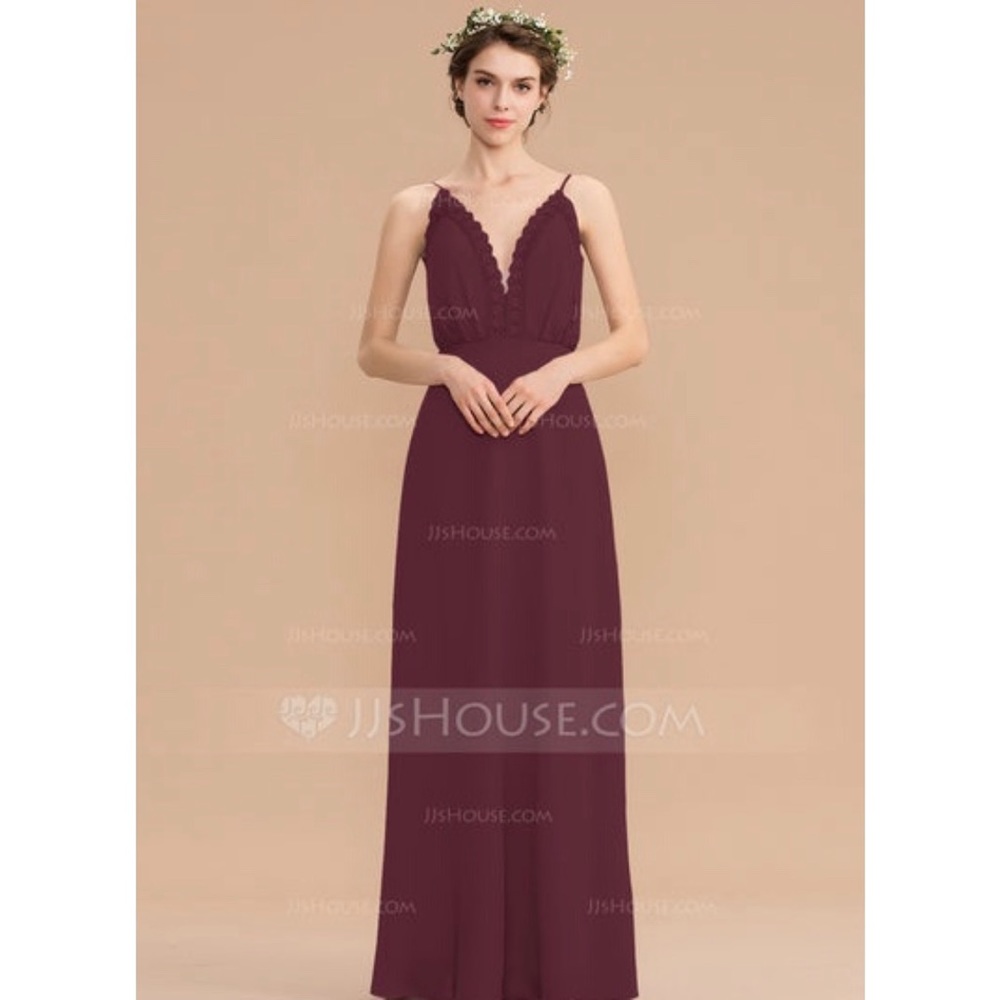Boho Cabernet Bridesmaid Dress - JJ’s House - Picture 3 of 4